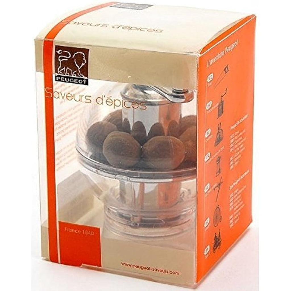 Peugeot Tidore Nutmeg Grinder – Acrylic Mill with Storage – 11 cm