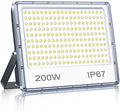 YIQIBRO 200W LED Floodlight – IP67 Waterproof 20000LM Outdoor Security Light