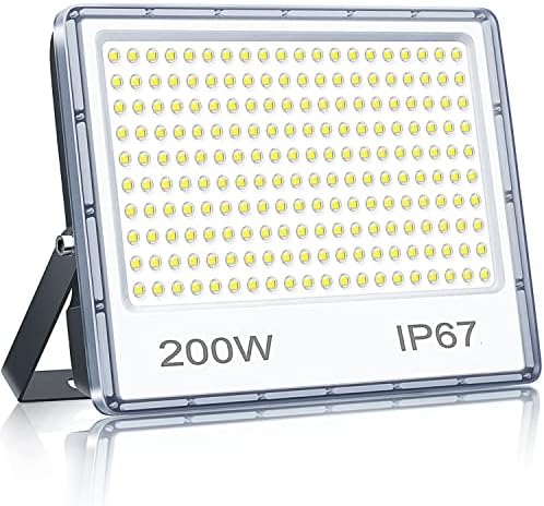 YIQIBRO 200W LED Floodlight – IP67 Waterproof 20000LM Outdoor Security Light