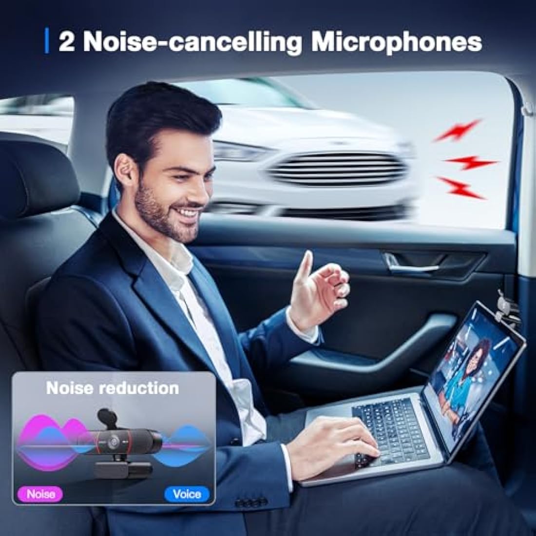 EMEET C960 4K Webcam – UHD Sony Sensor with TOF Auto Focus & Dual Mics
