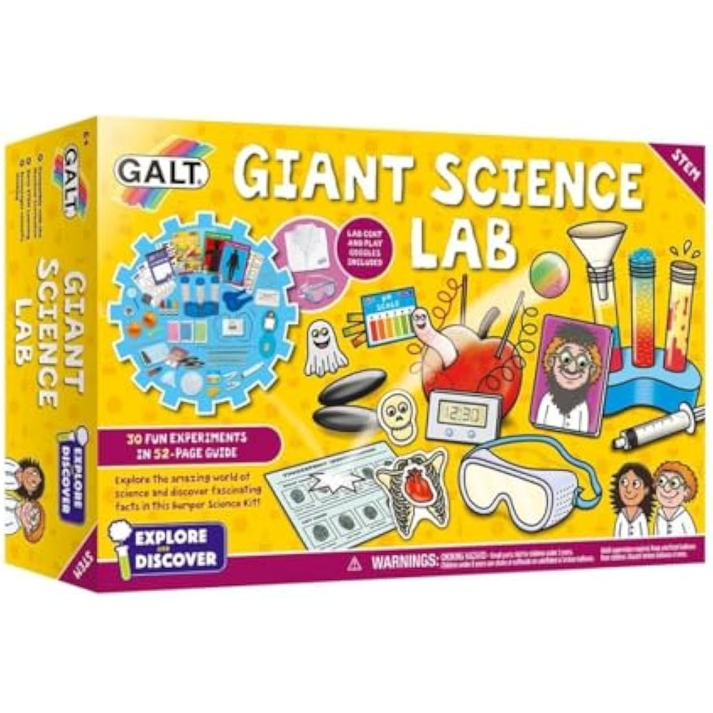 Galt Giant Science Lab – 30 STEM Experiments Kit with Lab Coat
