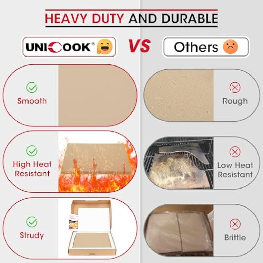 Unicook Cordierite Pizza Stone | Rectangular Baking Stone, 38 x 30 cm