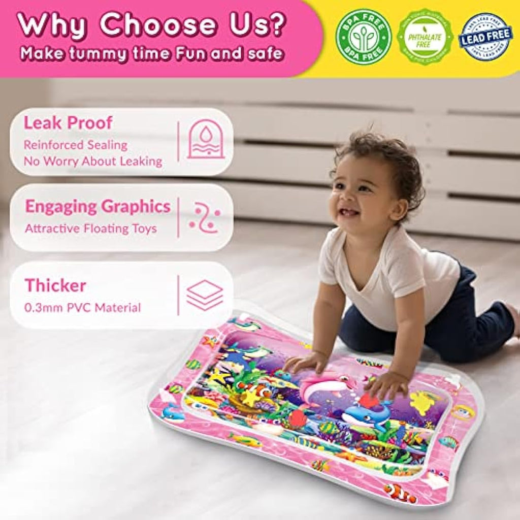 Infinno Tummy Time Baby Water Mat – Multicoloured Sensory Play Mat