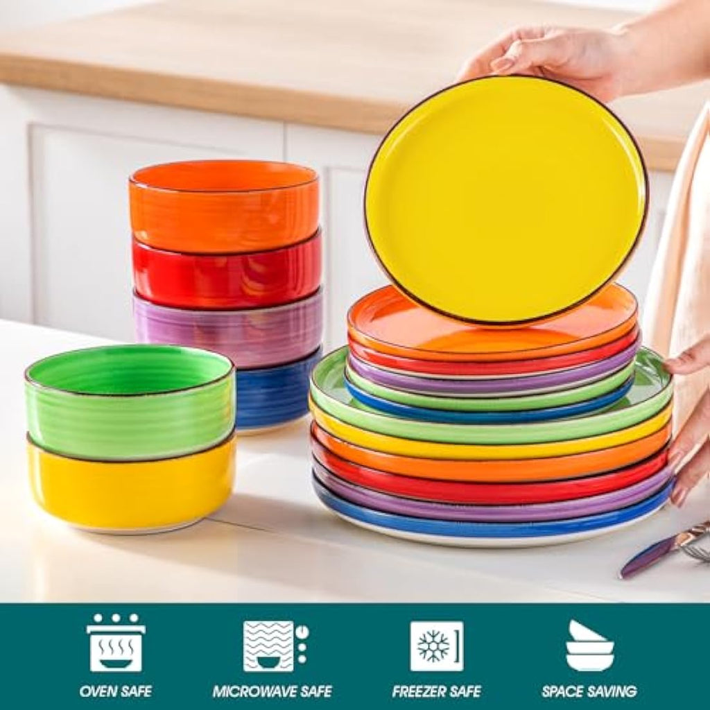 vancasso Bonita 18-Piece Dinner Set | Handpainted Stoneware for 6