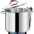 HOMICHEF 20QT Nickel Free Stainless Steel Stock Pot with Glass Lid
