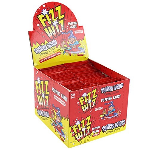 Fizz Wizz Strawberry Popping Candy – Bulk 50 Pack Party Bag Fillers