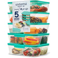 Sistema NEST IT Meal Prep Containers | 1.9L Airtight Lunch Boxes, 5 Pack