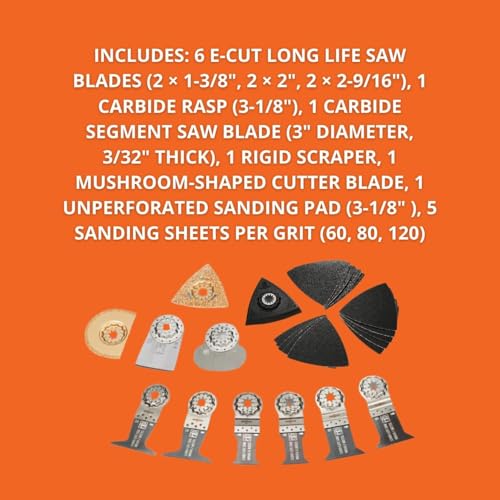 FEIN Starlock Renovation Multitool Blade Set – 26 Piece Accessory Kit
