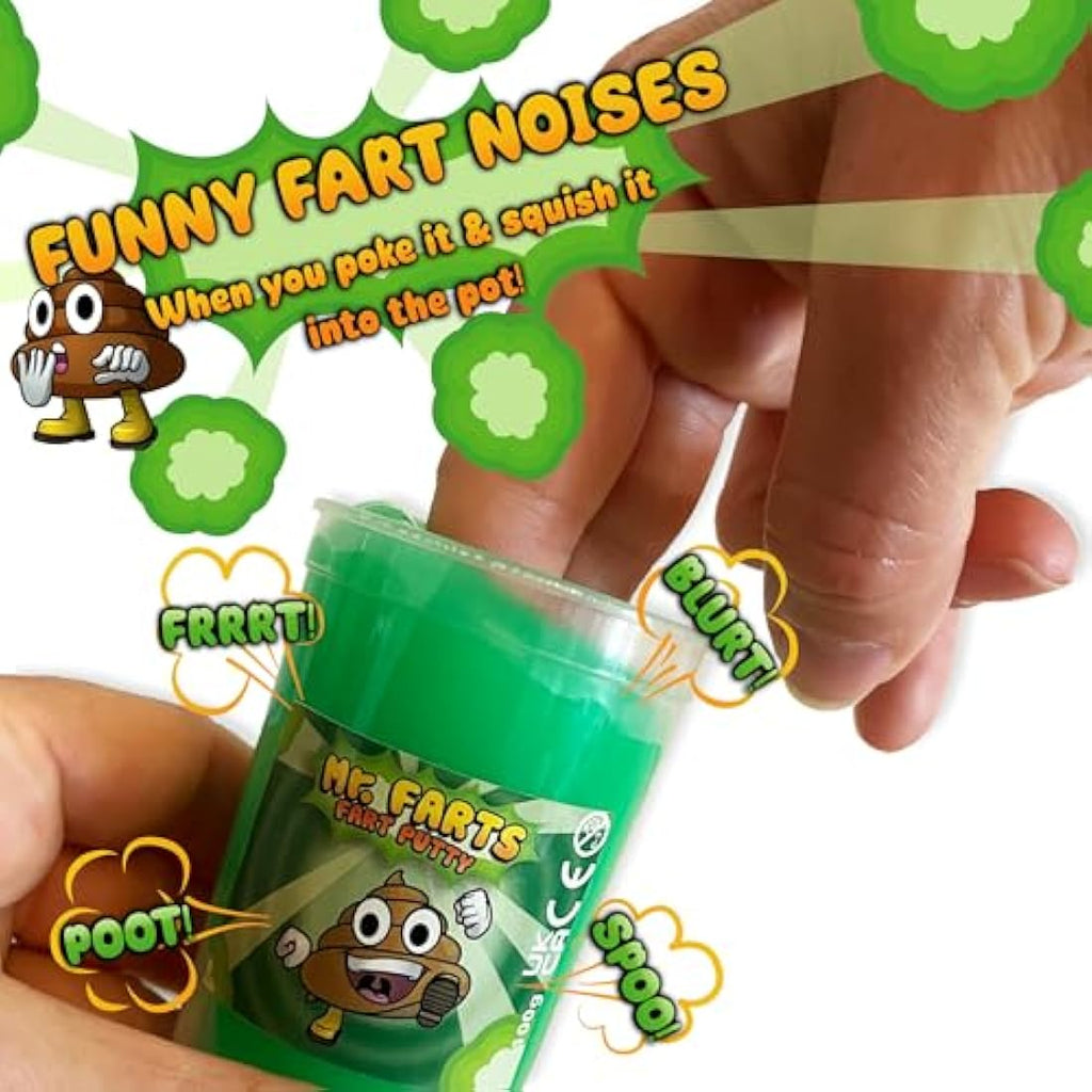 Mr. Farts – Funny Fart Putty Slime for Kids – Green Prank Noise Maker