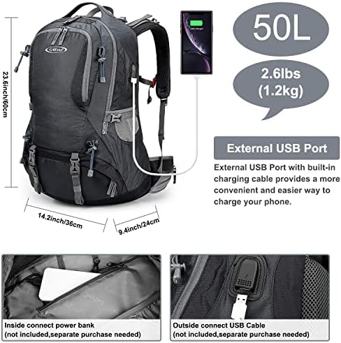 G4Free 50L Hiking Backpack | Waterproof Mountaineering Travel Rucksack