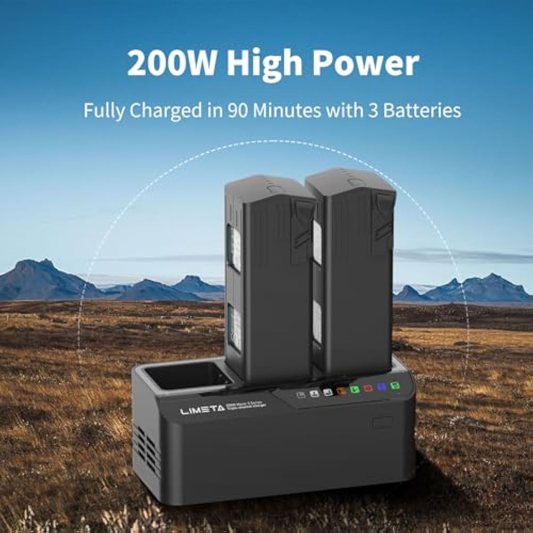 LIMETA Mavic 3 200W Battery Charger | 3-Channel Fast Charging Hub
