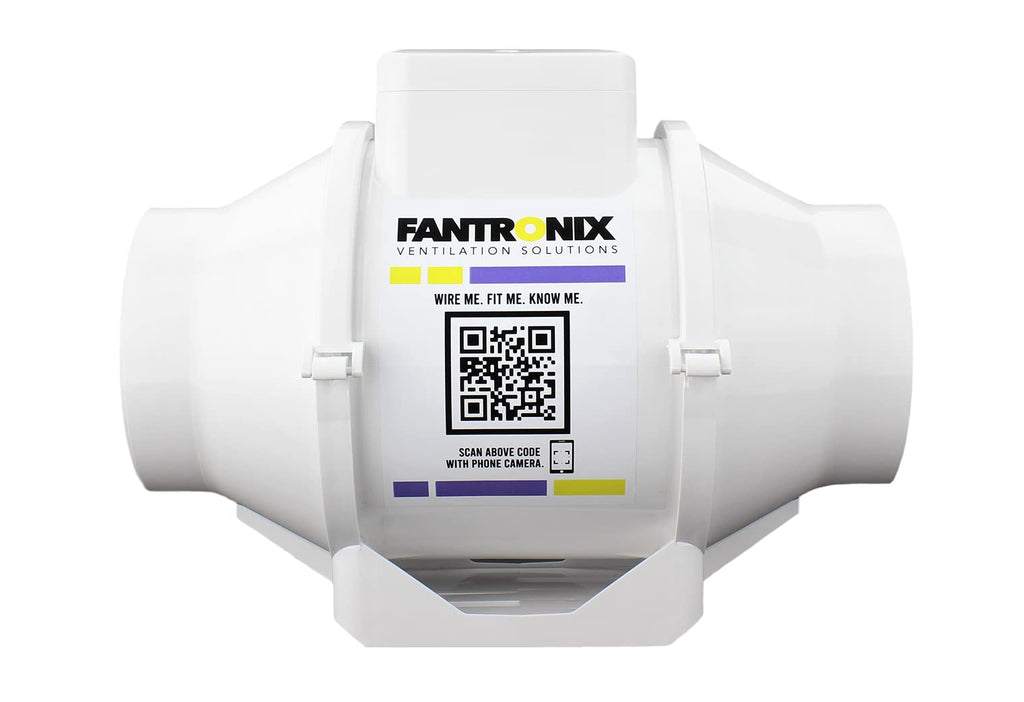 Fantronix 4 Inch Inline Duct Fan | Quiet 100mm Hydroponic Extractor