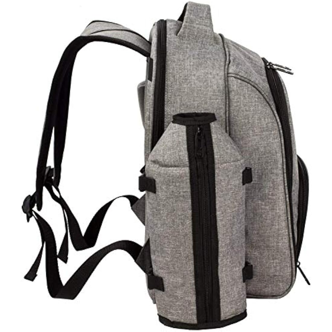 Hap Tim 4 Person Picnic Backpack with Insulated Cooler & Blanket - Grey