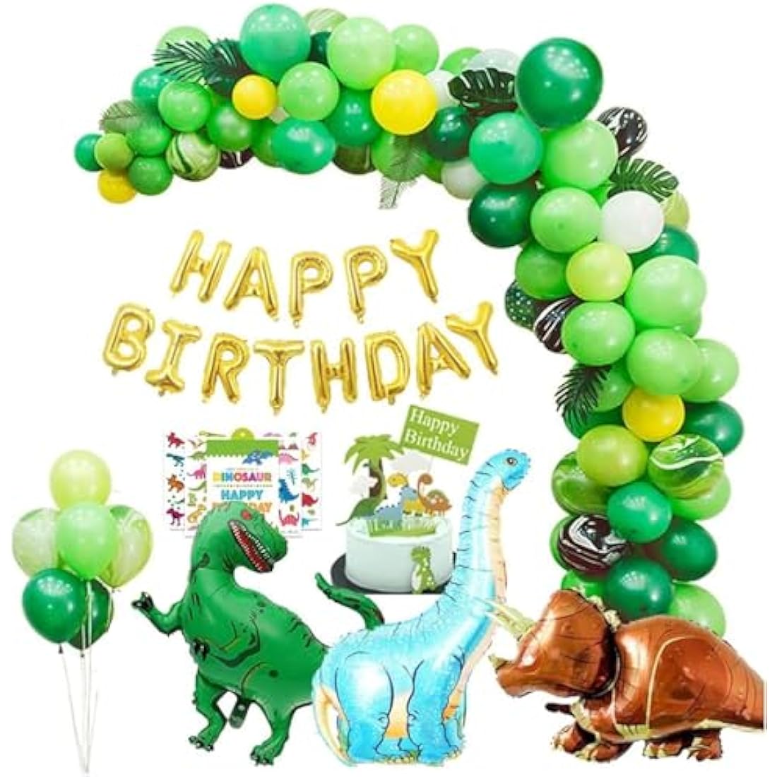 Jolof Store Dinosaur Birthday Party Decorations - 214 Pcs Balloon Arch Kit