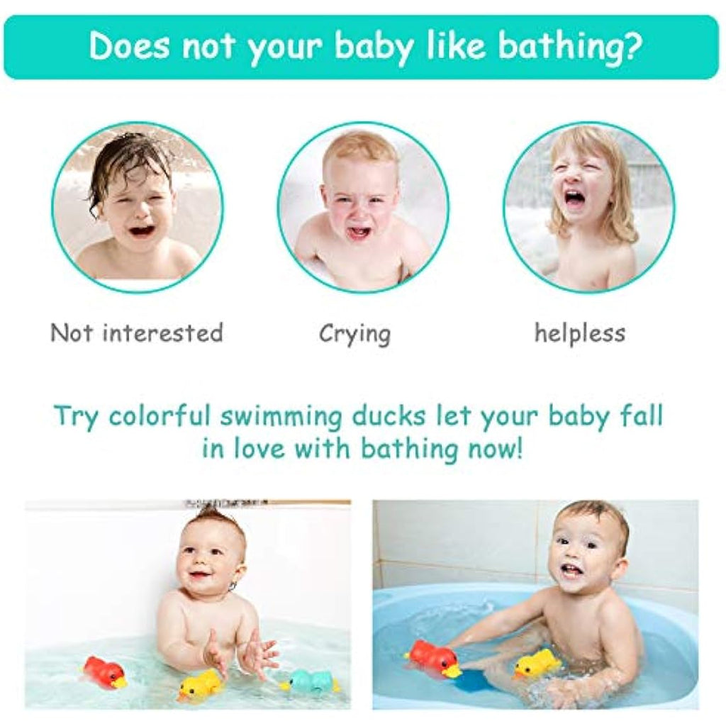 BelleStyle Wind Up Duck Bath Toys - 3 Pack Floating Water Toys for Toddlers
