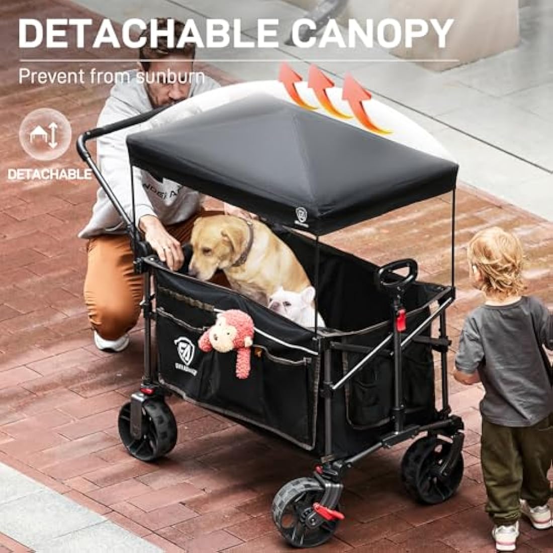 Ever Advanced Heavy Duty Folding Wagon | 150kg All-Terrain Beach Trolley