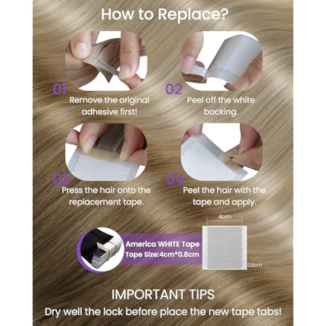 LaaVoo Tape in Hair Extensions | Remy Human Hair Balayage 14 Inch