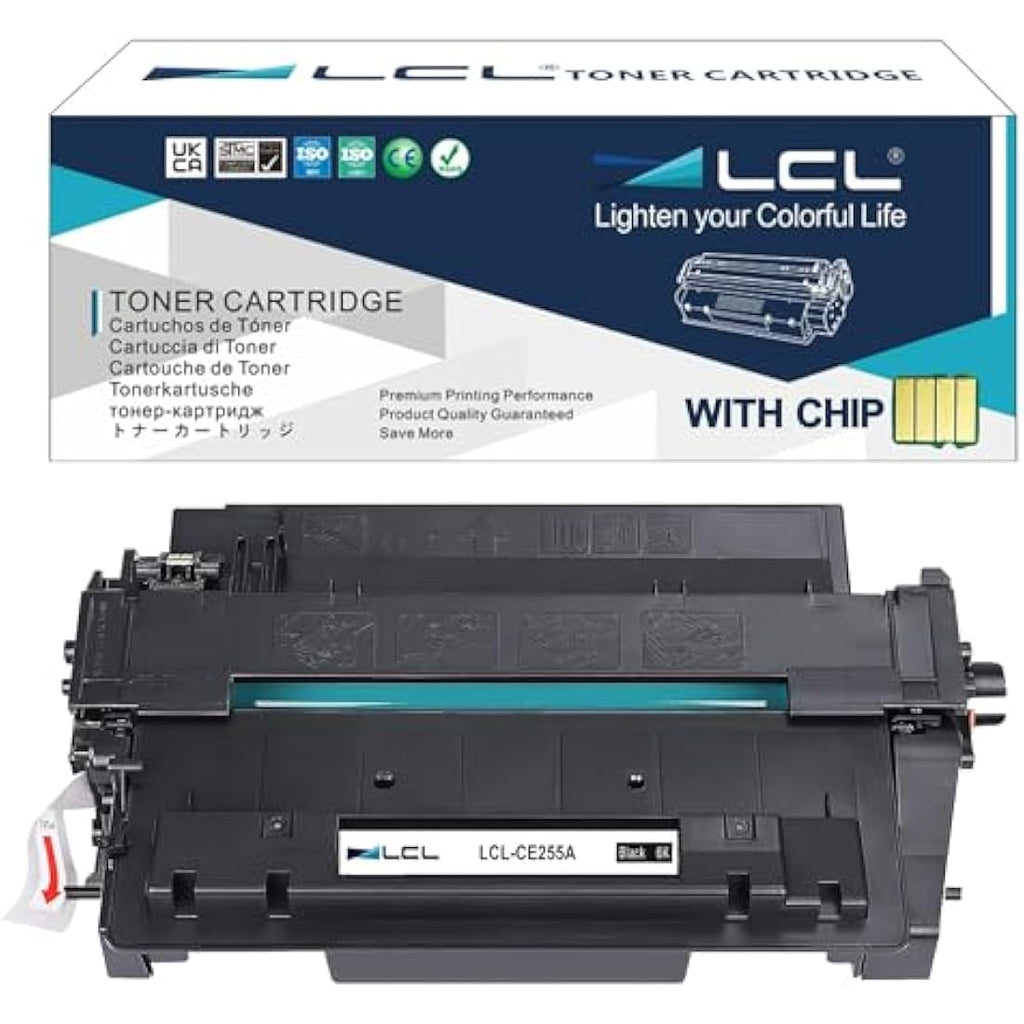 LCL Compatible HP 55A CE255A Black Toner Cartridge for LaserJet Enterprise