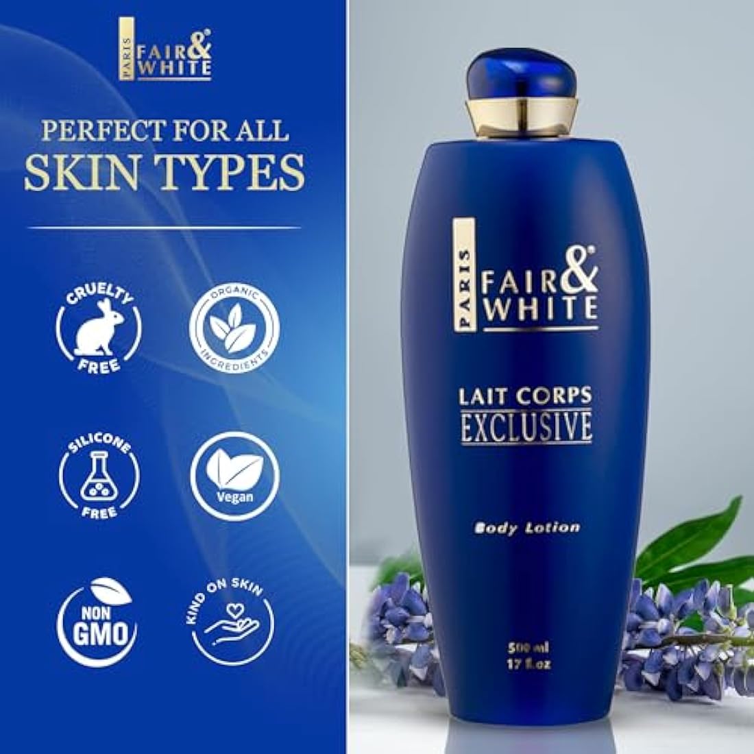 Fair & White Exclusive Brightening Body Lotion with Alpha Arbutin - 500ml