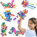 Clixo Super Rainbow 60-Piece Magnetic Building Toy – Flexible STEM Set