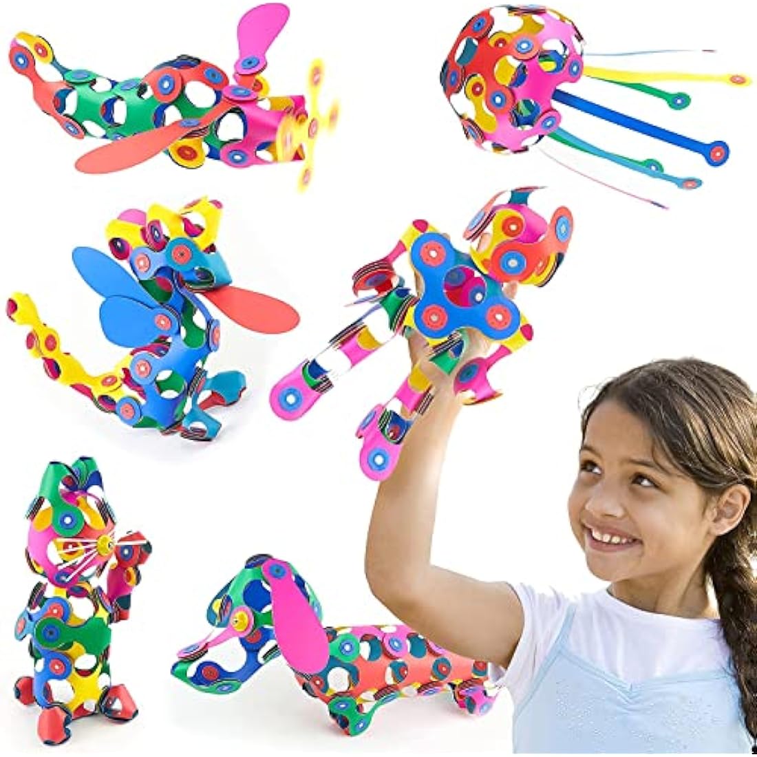 Clixo Super Rainbow 60-Piece Magnetic Building Toy – Flexible STEM Set