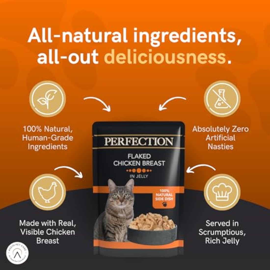 HiLife Perfection Wet Cat Food – Flaked Chicken in Jelly (18 x 70g)