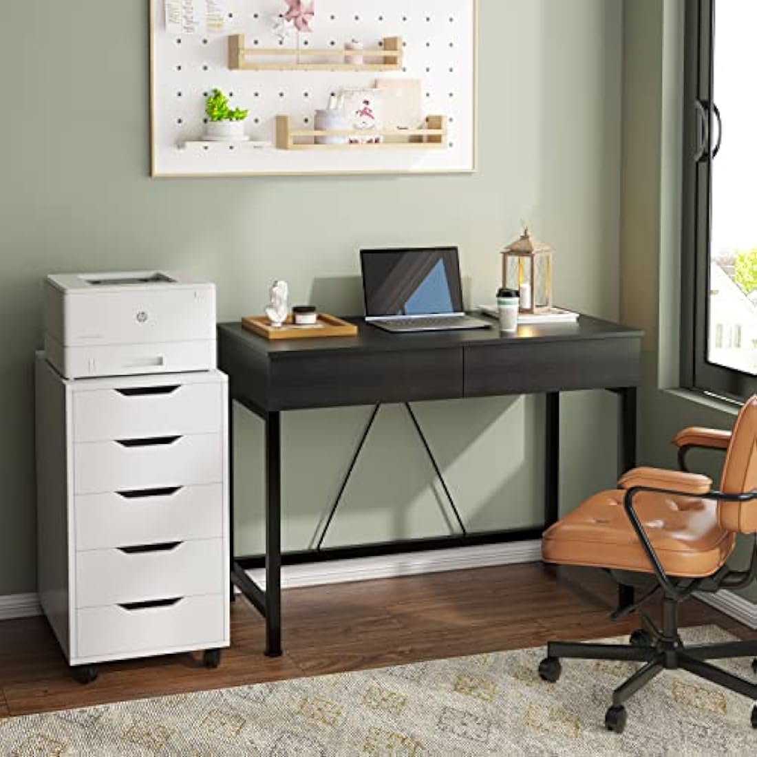 39.4" Computer Desk – Modern Vanity Table with Drawers