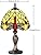 MIAOKE Stained Glass Dragonfly Table Lamp | Handmade Art Nouveau Desk Light