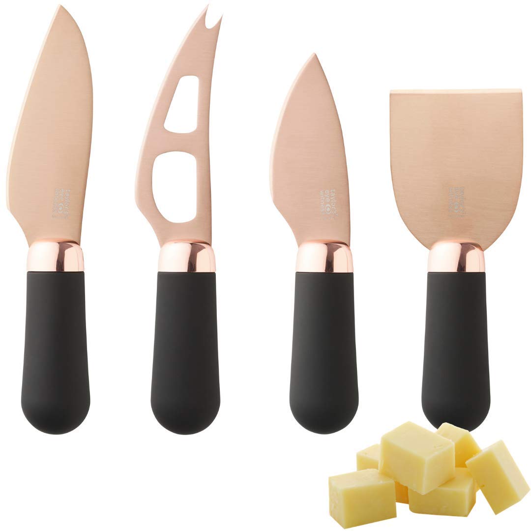 Taylors Eye Witness Brooklyn Rose Gold 4-Piece Cheese Knife Set