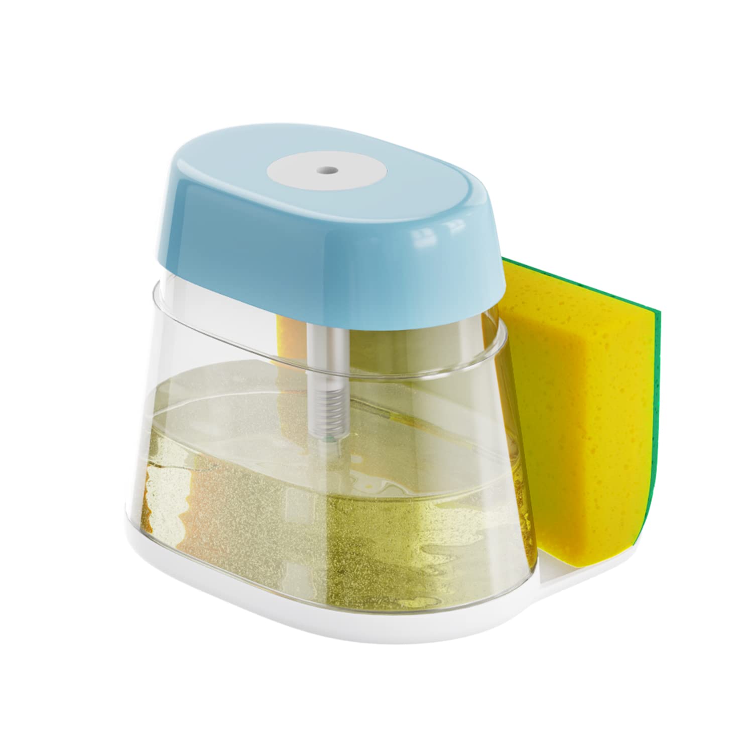 Empava Dish Soap Dispenser with Sponge Holder – BPA Free Sink Caddy