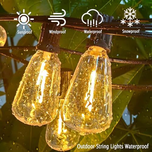 Skeerei 60M Outdoor Festoon Lights | 200FT IP44 Waterproof LED String