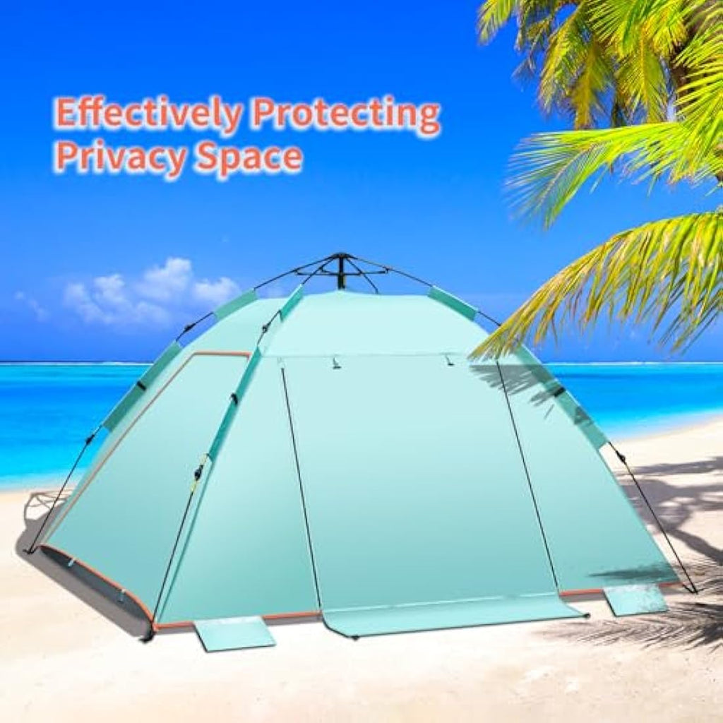 4-5 Person Instant Pop Up Beach Tent | UPF 50+ Sun Shelter