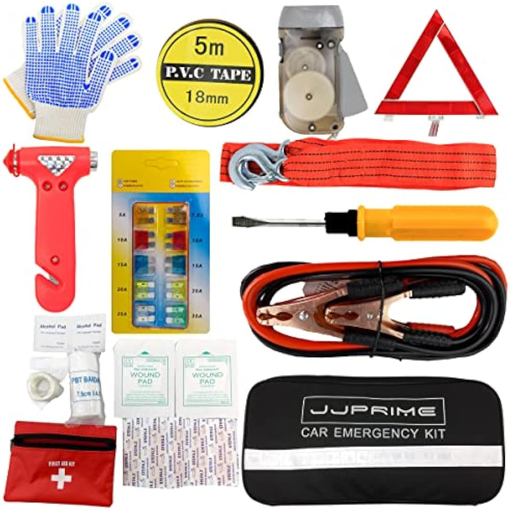 12-in-1 Car Emergency Kit | Roadside Safety & First Aid Bag
