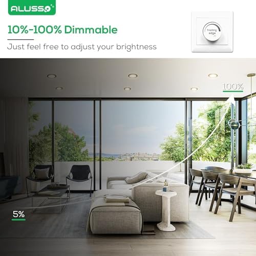 ALUSSO Ultra Slim LED Recessed Downlights | IP44 Dimmable CCT | 12 Pack