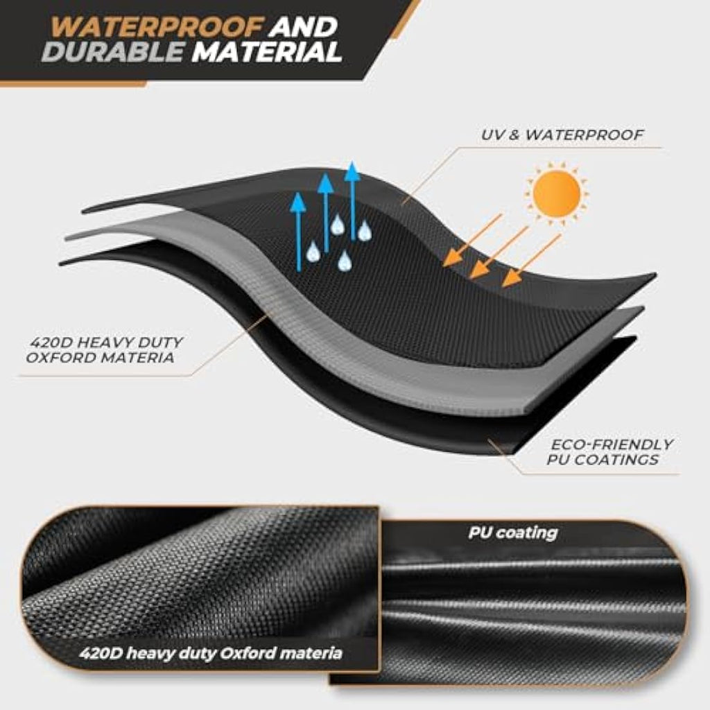 Jolof Store Double Egg Chair Cover | Waterproof 420D Oxford Fabric – Black