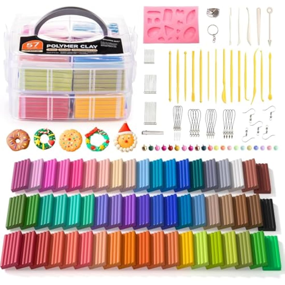 Shuttle Art Polymer Clay Kit – 57 Colors Oven Bake Modeling Clay with Tools