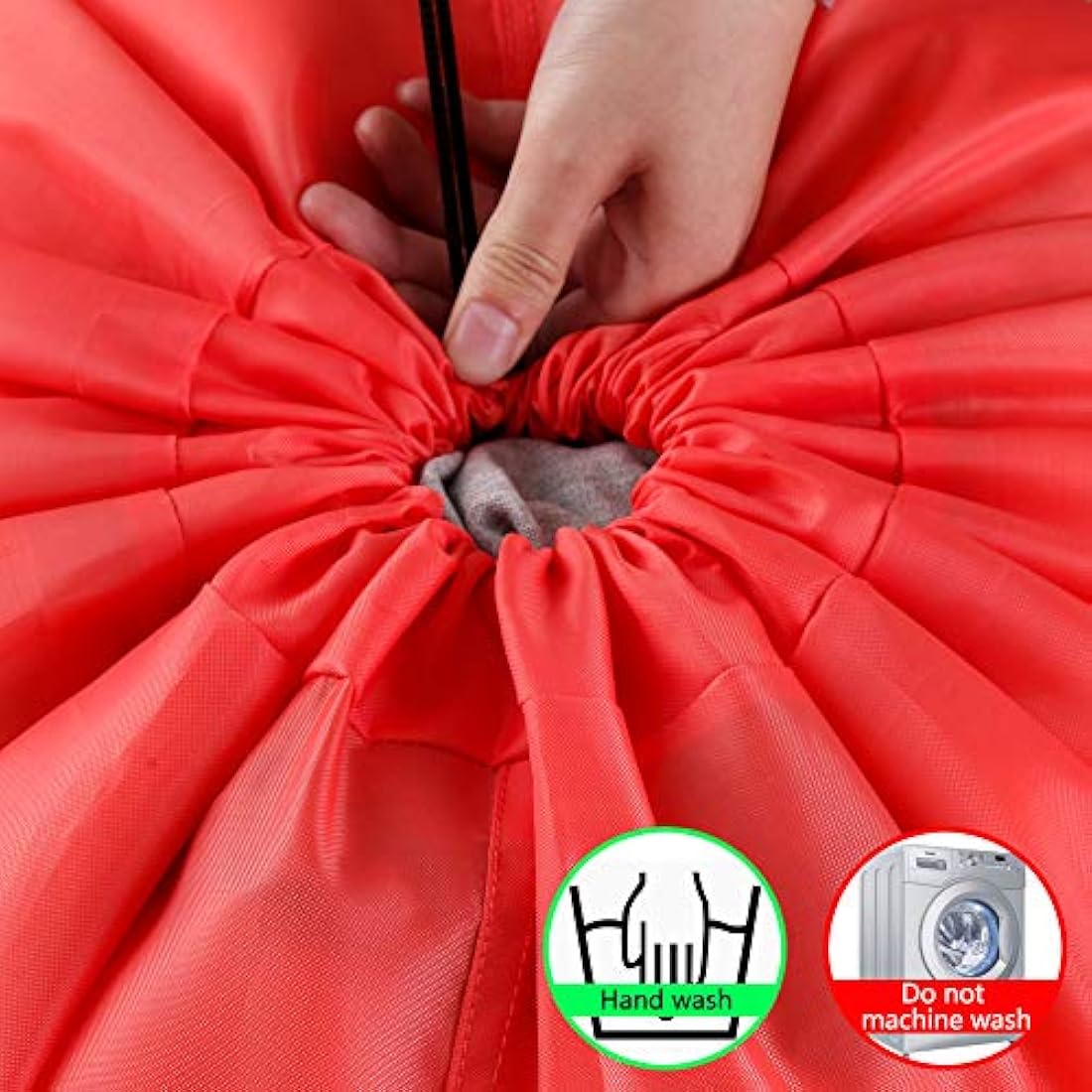 IHOMAGIC Large 120L Foldable Laundry Bag | Durable Nylon Storage - Orange