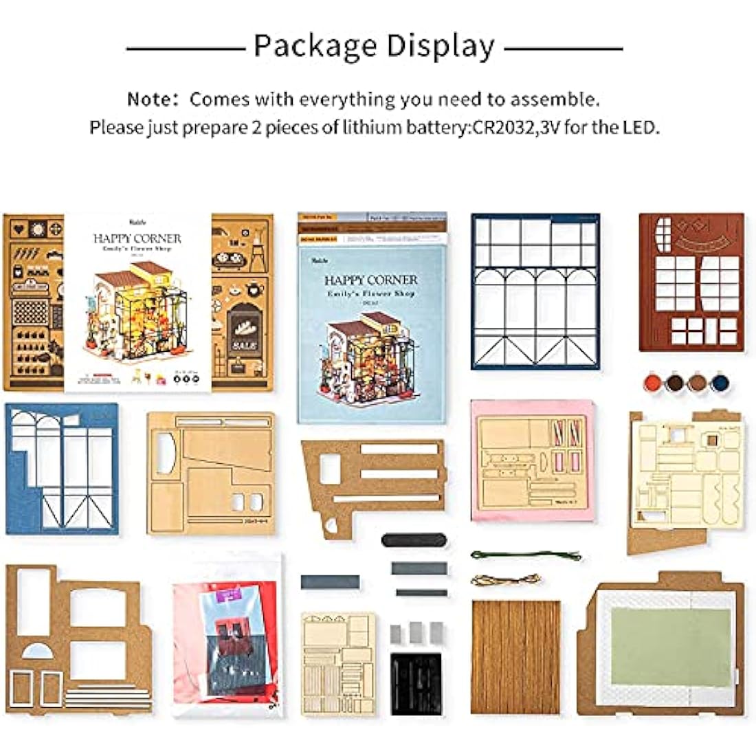 Rolife DIY Miniature Dollhouse Kit | 3D Wooden Model Craft - Corner of Happiness