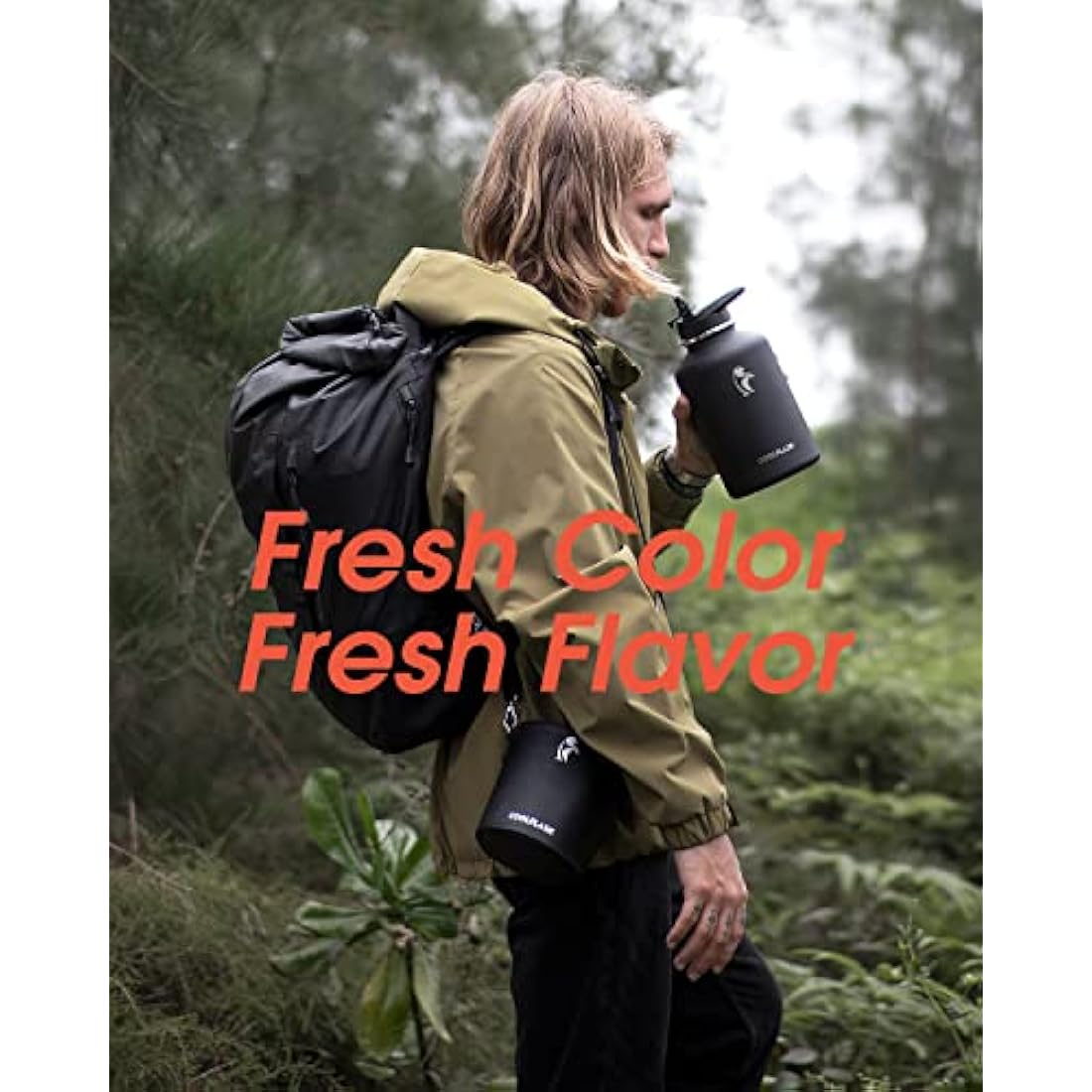 Coolflask 2L Insulated Water Bottle | Half Gallon Stainless Steel Jug