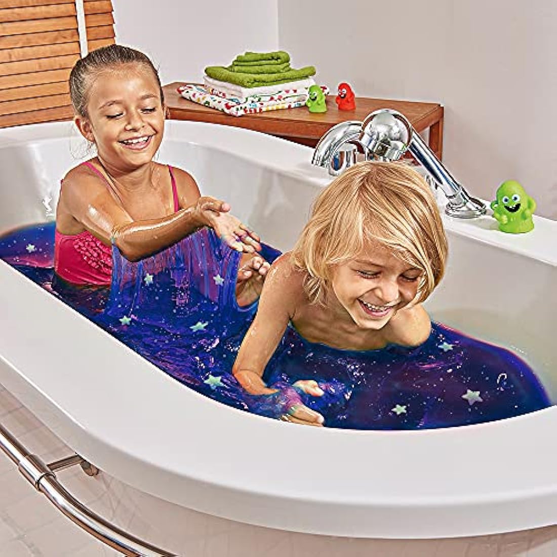 Zimpli Kids Galaxy Slime Baff – Glow in The Dark Science Set