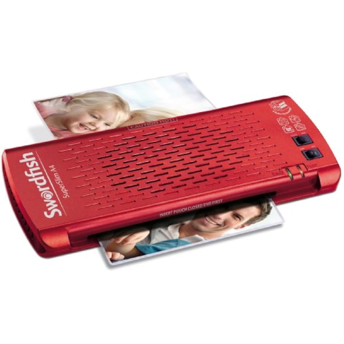Swordfish Super Slim A4 Paper Laminator - 4 Roller Jam-Free - Red