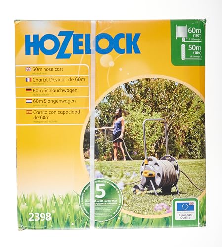 Hozelock 60m Wheeled Hose Cart Reel – Freestanding Garden Storage