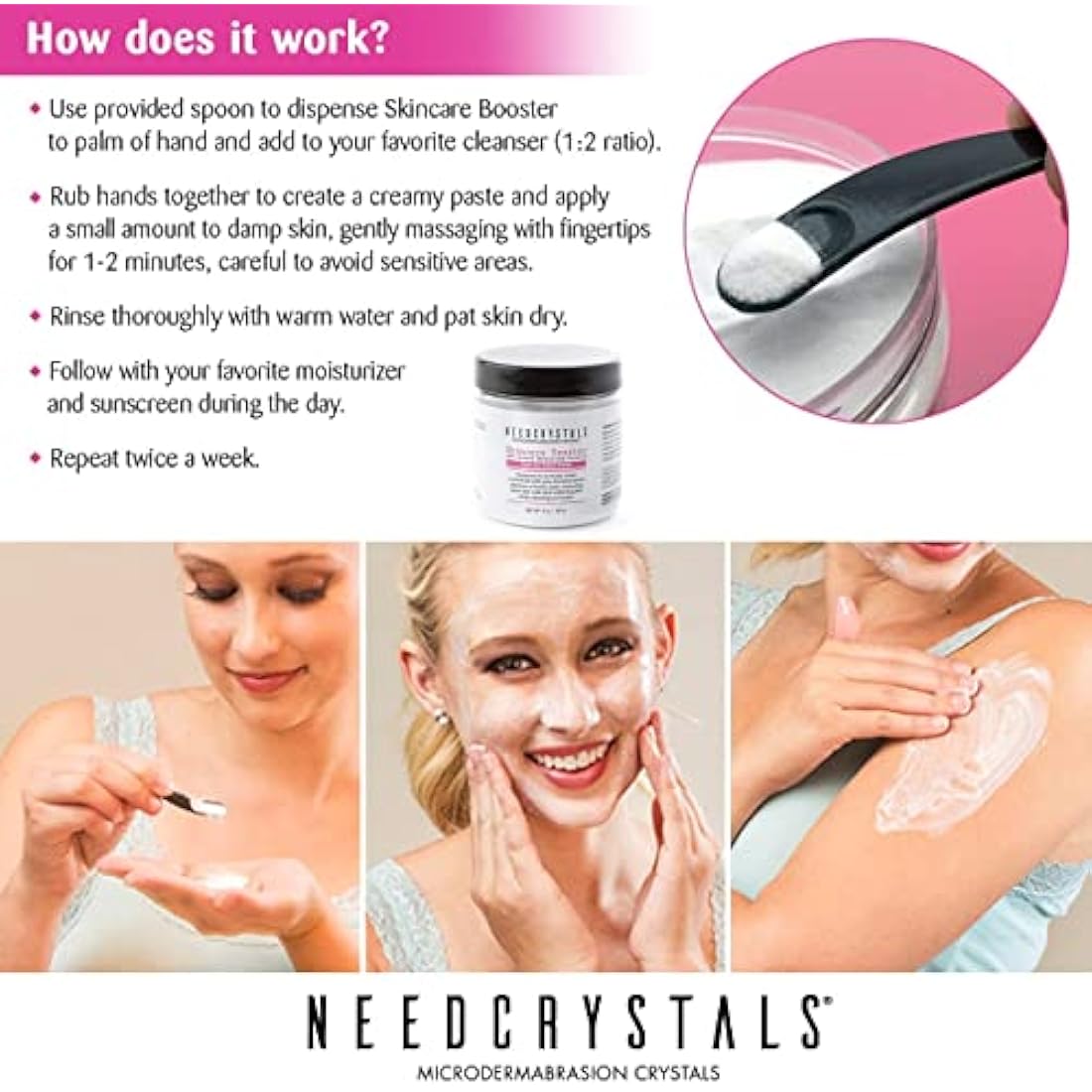 NeedCrystals Microdermabrasion Crystals – Aluminum Oxide Face Scrub, 113g