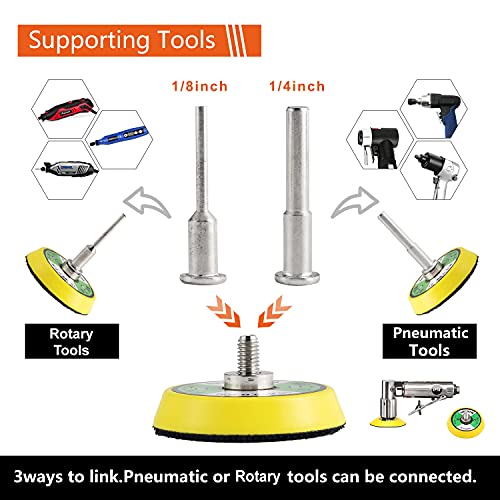 Tshya 270-Pack 2-Inch Sanding Discs Kit for Die Grinder & Rotary Tools