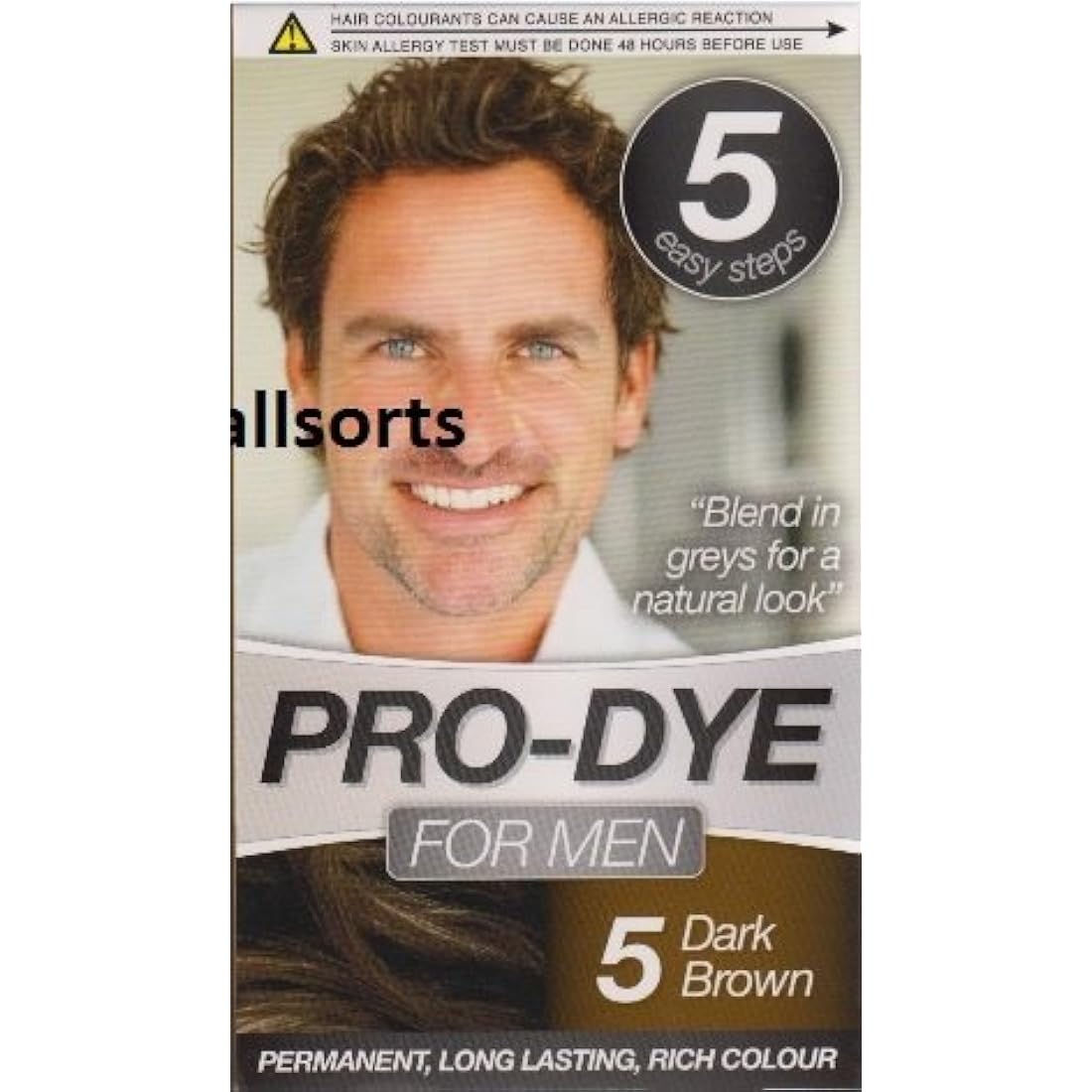 Glamorize Pro Men's Permanent Hair Dye Creme – 5 Dark Brown Color