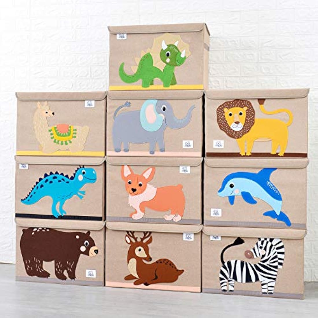 CLCROBD Elephant Toy Chest – Large Collapsible Fabric Storage Bin with Lid