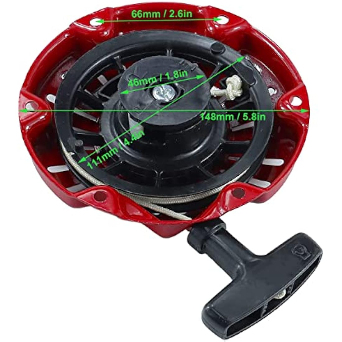 Recoil Starter for Honda GX100 - Pull Cord with Start Cup