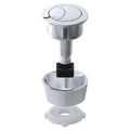 SPARES2GO Universal Dual Flush Toilet Cistern Push Button Kit - Chrome