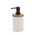 Douceur d'Intérieur Niagara Soap Dispenser - White Polyresin & Acacia