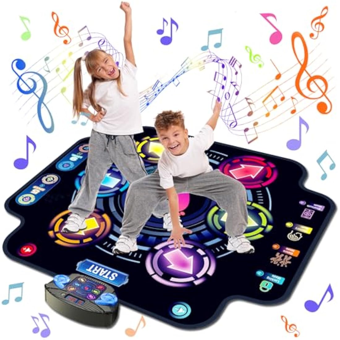 KIZJORYA Bluetooth Dance Mat for Kids - Electronic Light-up Dance Pad